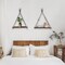 2 Pack Wooden Wall Hanging Shelves - Macrame Hanging Plant Shelf Boho (Black)